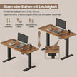 Hoekbureau - L-Vorm - Elektrisch Verstelbaar - 190 x 155 cm - Bruin