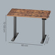 Elektrisch Zit-Sta Bureau - 80 x 50 cm - Geheugenfunctie - Vintage Bruin