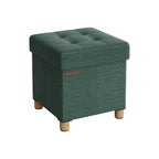 Bank – opvouwbaar – met opbergruimte – 38 × 38 × 40 cm – vintage groen