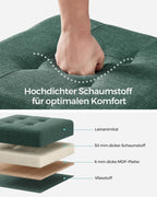 Bank – opvouwbaar – met opbergruimte – 38 × 38 × 40 cm – vintage groen