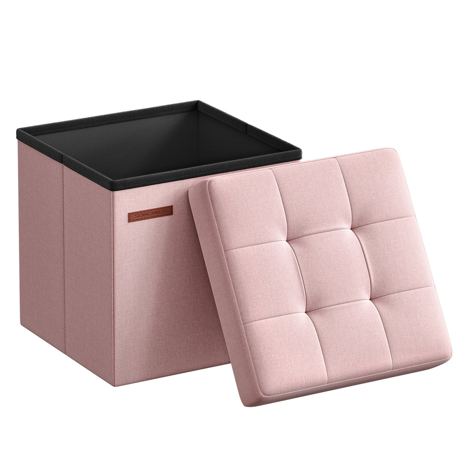 Opbergkruk - 38 x 38 cm - Opvouwbaar - Draagvermogen tot 300 kg - Pastelroze