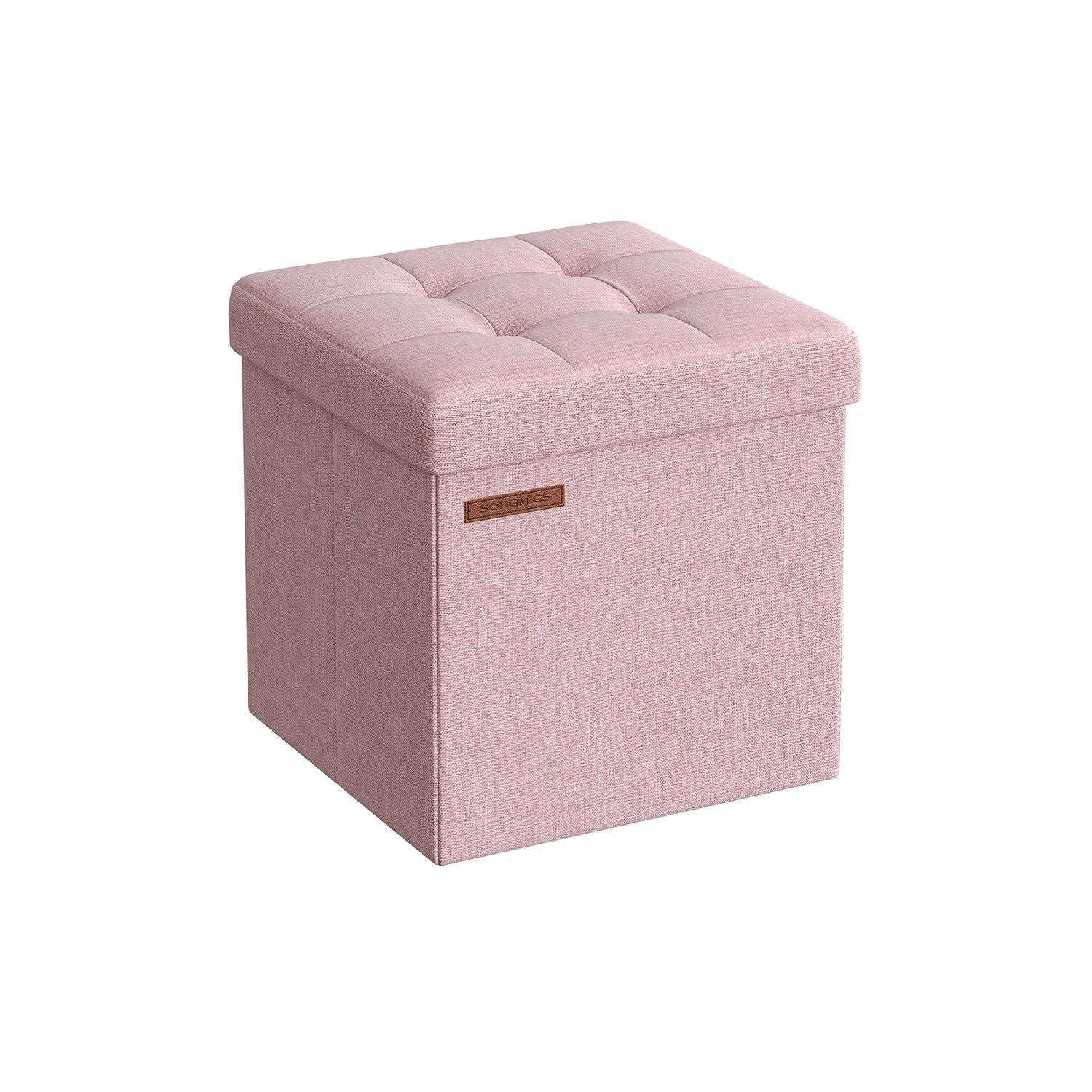 Bank – 30 cm – met opbergruimte – pastelroze