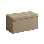 Bank – met opbergruimte – 38 × 76 × 38 cm – camelbruin