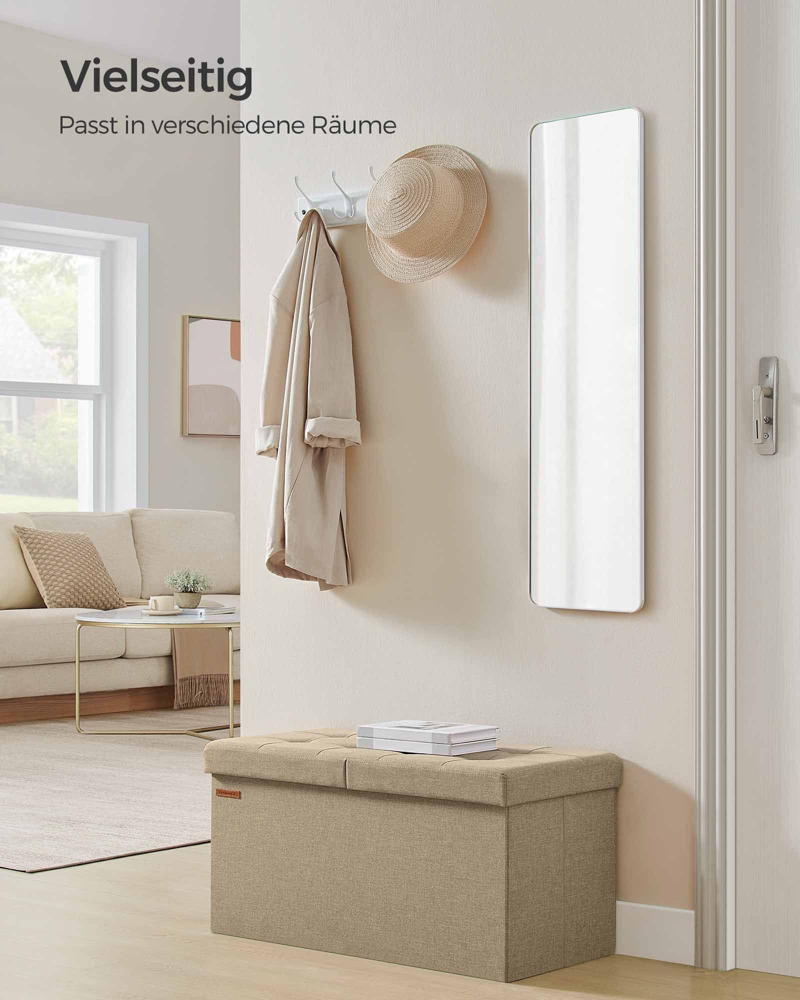 Bank – met opbergruimte – 38 × 76 × 38 cm – camelbruin
