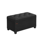 Kruk – met opbergruimte – 40 × 76 × 40 cm – donkergrijs