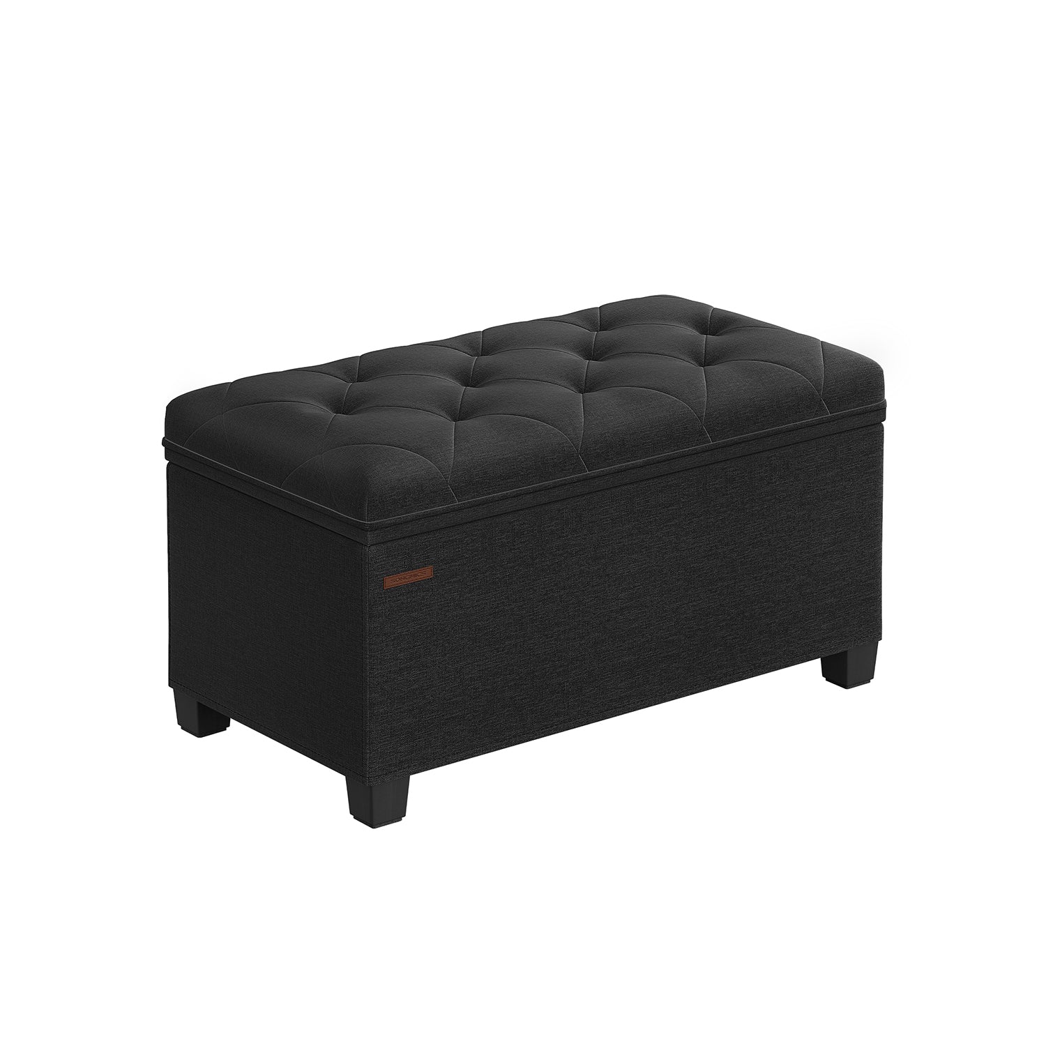 Kruk – met opbergruimte – 40 × 76 × 40 cm – donkergrijs
