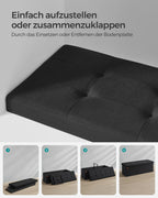 Bank – met opbergruimte – 38 × 110 × 38 cm – inktzwart