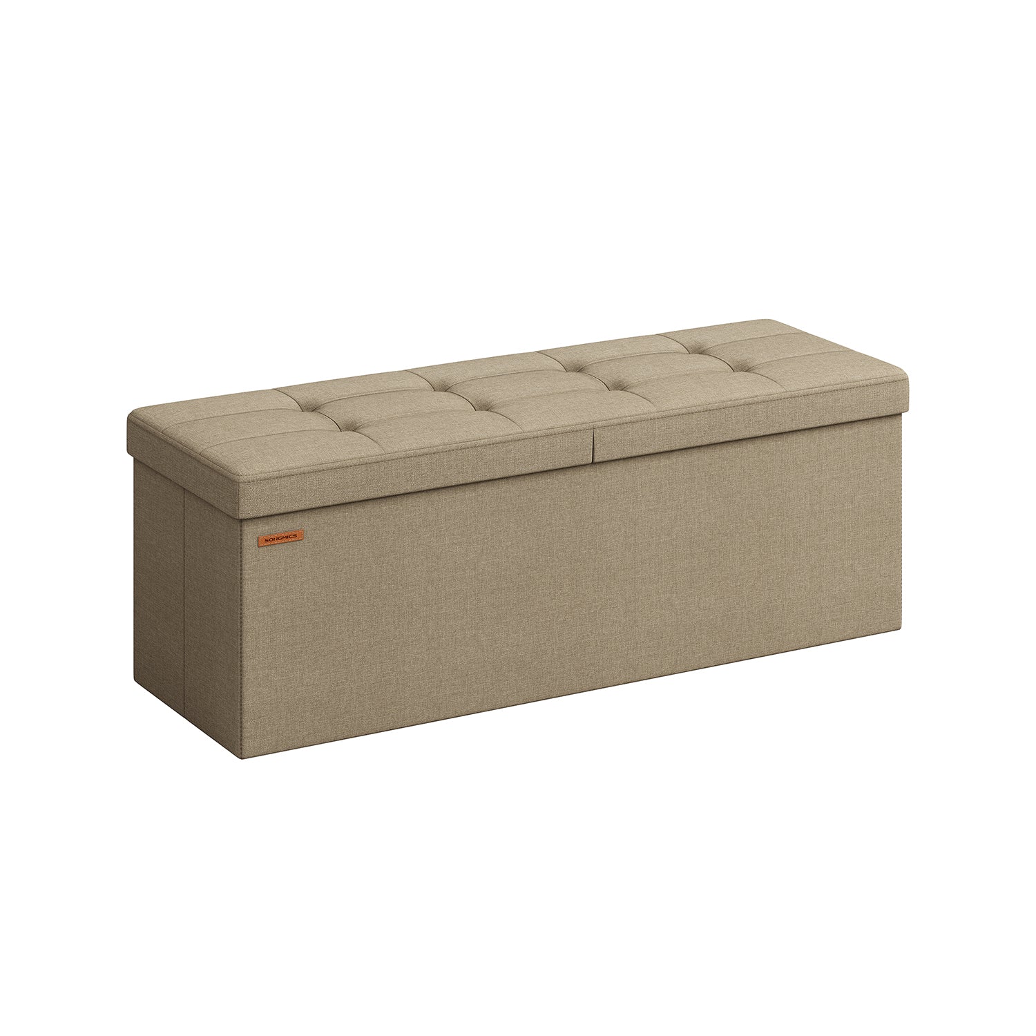 Bank – met opbergruimte – 38 × 110 × 38 cm – kameelbruin