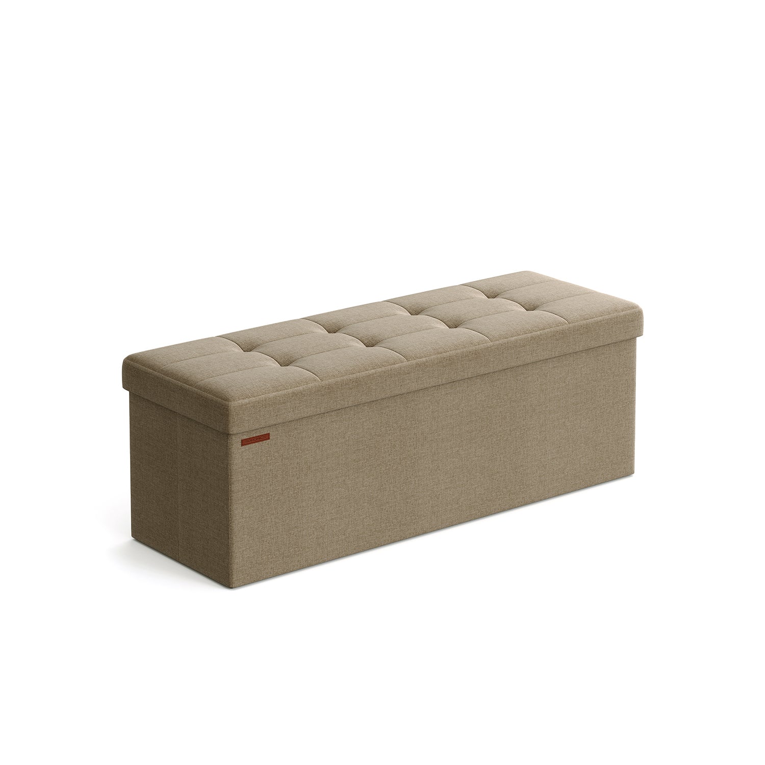 Bank – 110 cm – opklapbaar met opbergruimte – licht taupe