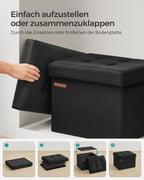 Bank – met opbergruimte – basic zwart