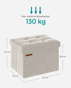 Kruk – met opbergruimte – 31 × 41 cm – tot 130 kg belastbaar