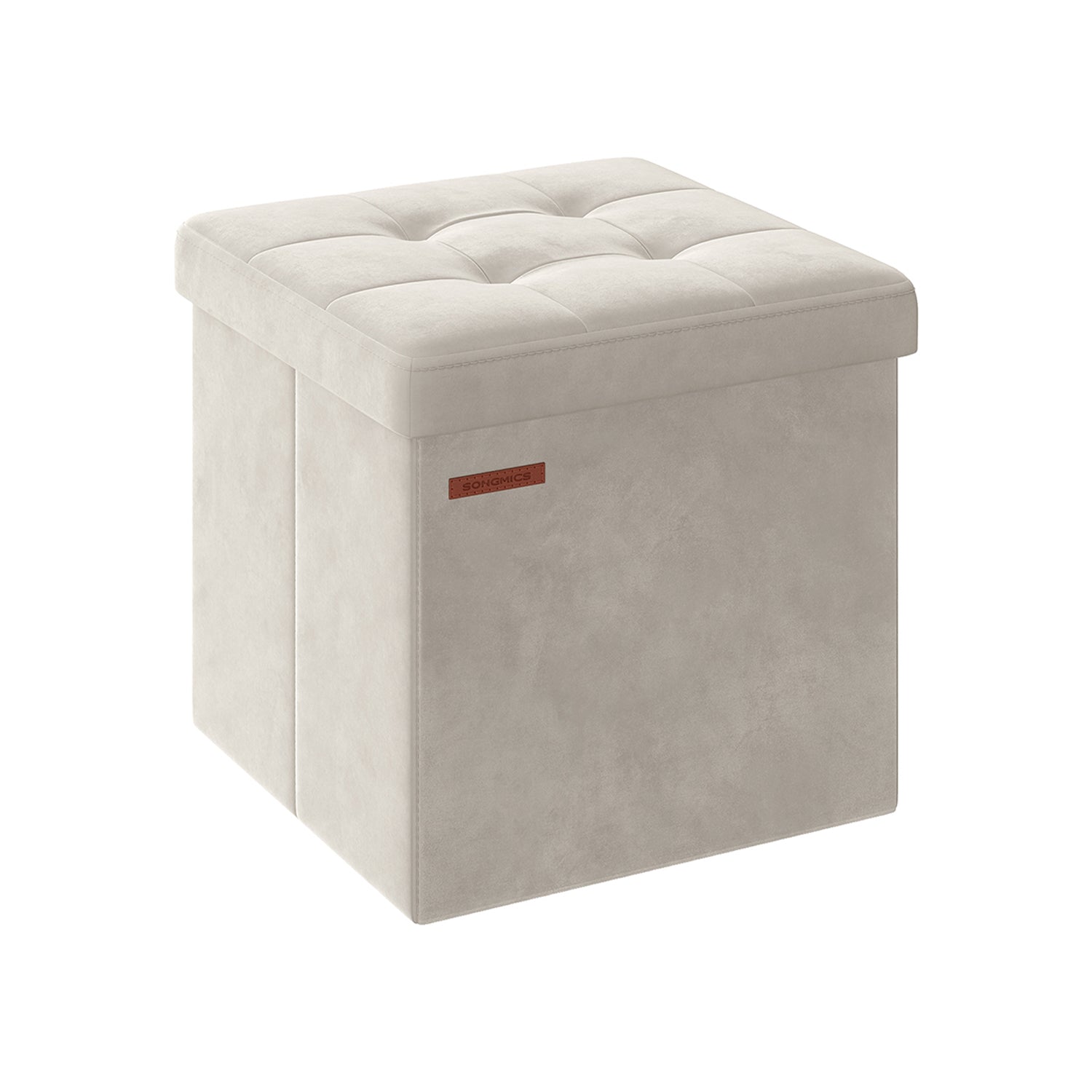 Bank – met opbergruimte – fluweel – 38 × 38 × 38 cm