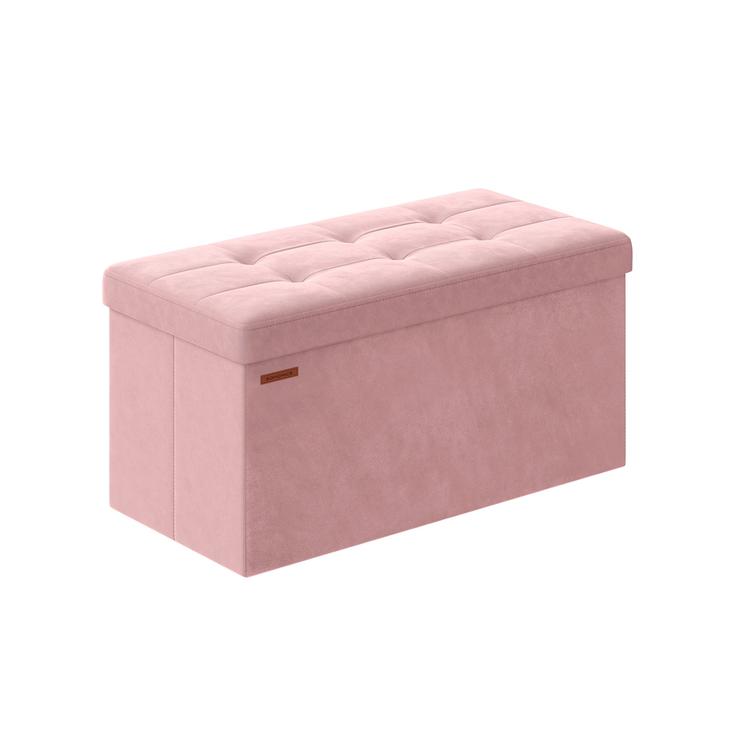 Bank – met opbergruimte – tot 300 kg – pastelroze