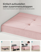 Bank – met opbergruimte – tot 300 kg – pastelroze