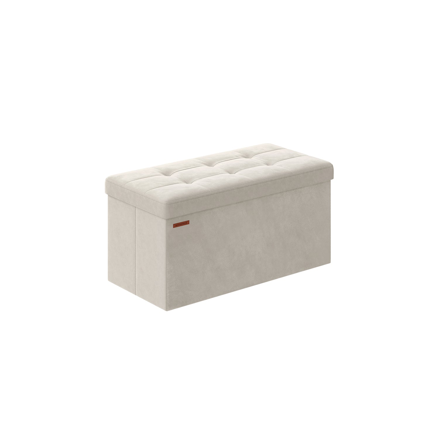 Bank – met opbergruimte – fluweel – 38 × 76 × 38 cm