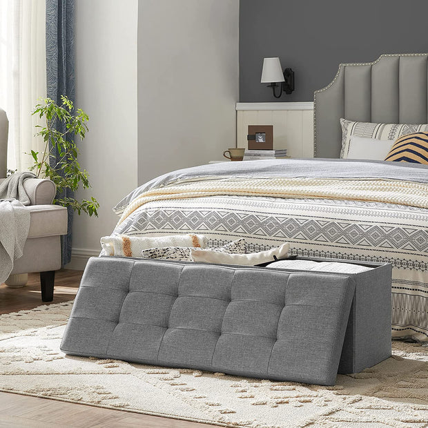 Opbergbank – Opvouwbaar – Lichtgrijs