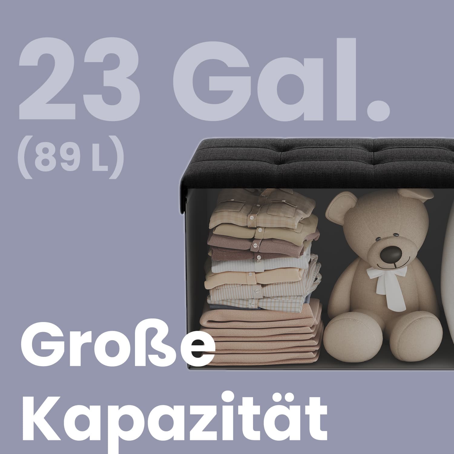 Bank met Opbergruimte – 38 x 76 x 38 cm – Zitkist – Compact Model
