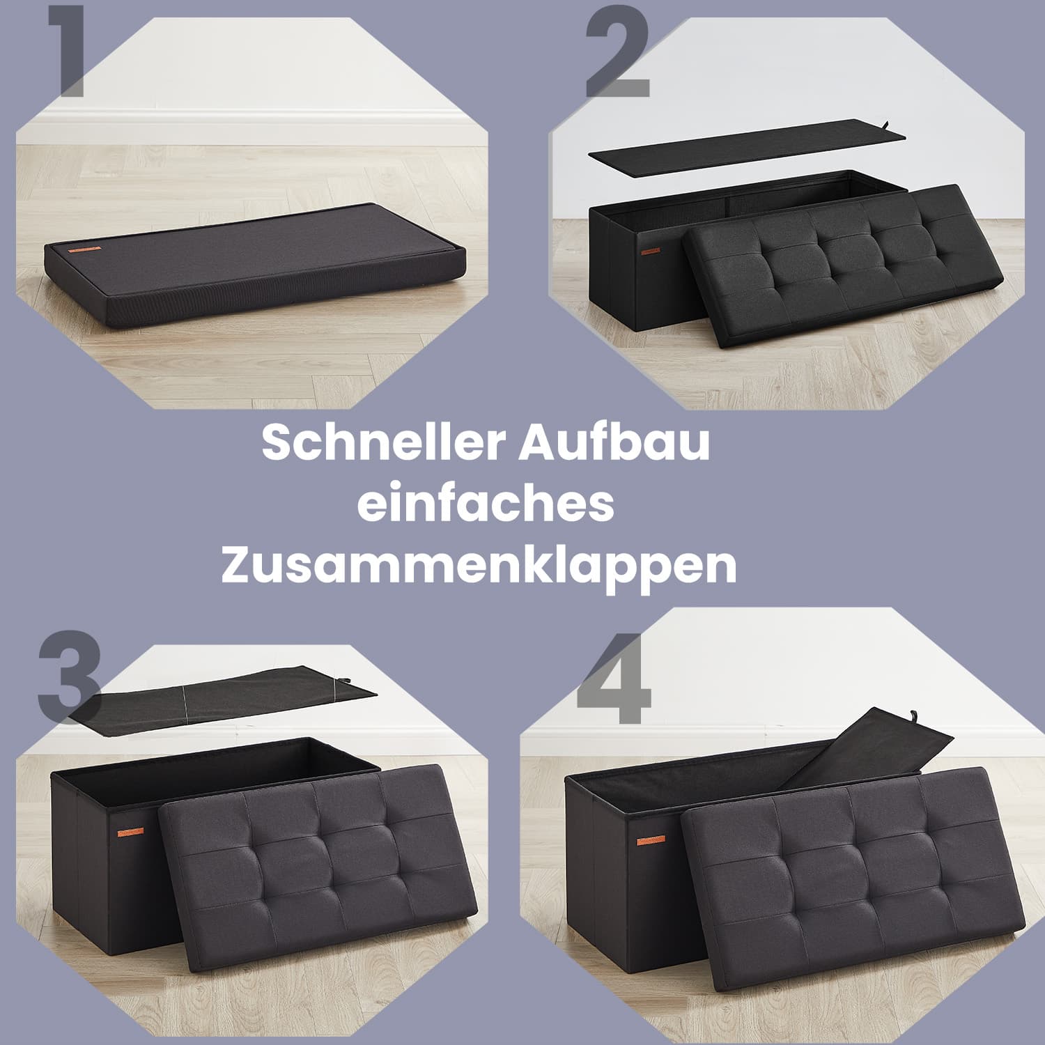Bank met Opbergruimte – 38 x 76 x 38 cm – Zitkist – Compact Model