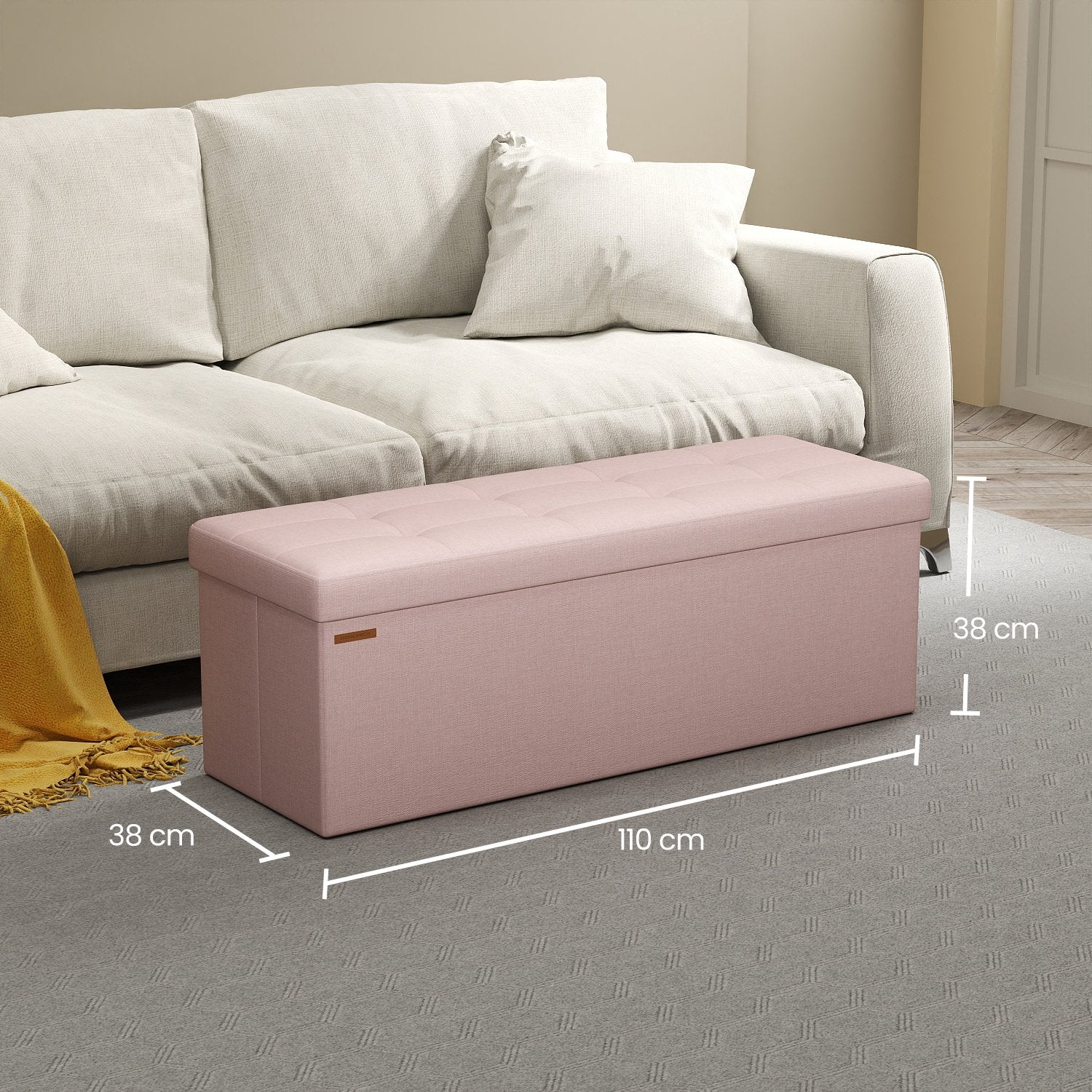 Bank met Opbergruimte – 38 x 110 x 38 cm – Zitkist – Opklapdeksel
