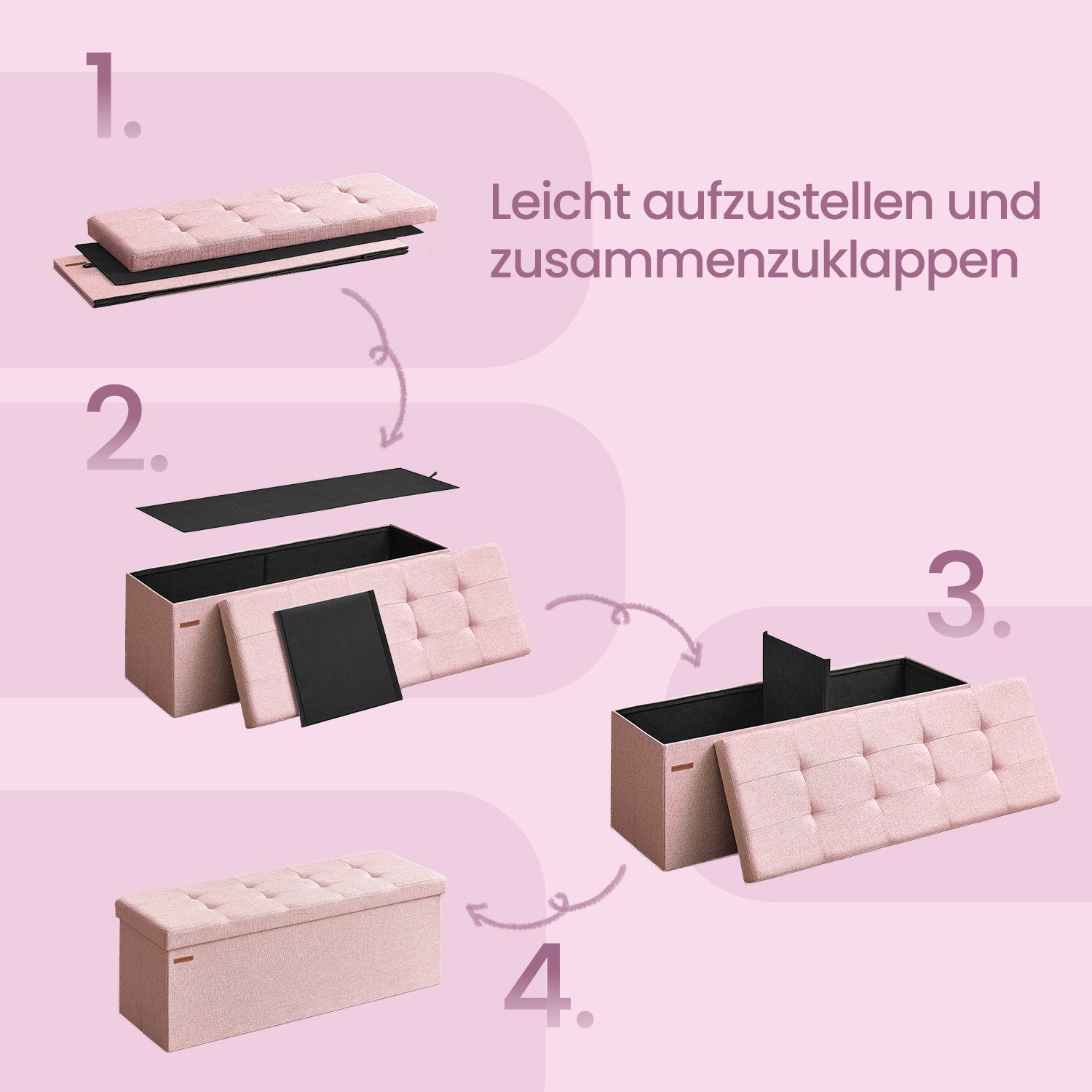 Bank met Opbergruimte – 38 x 110 x 38 cm – Zitkist – Opklapdeksel