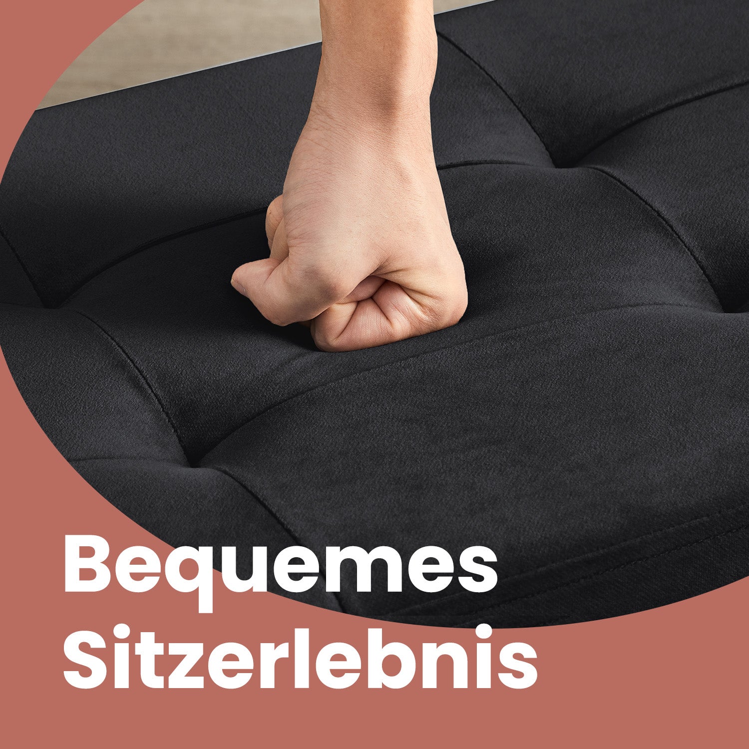 Bank met Opbergruimte – Fluwelen Zitkist met Deksel – Opklapbare Opbergdoos – Antraciet
