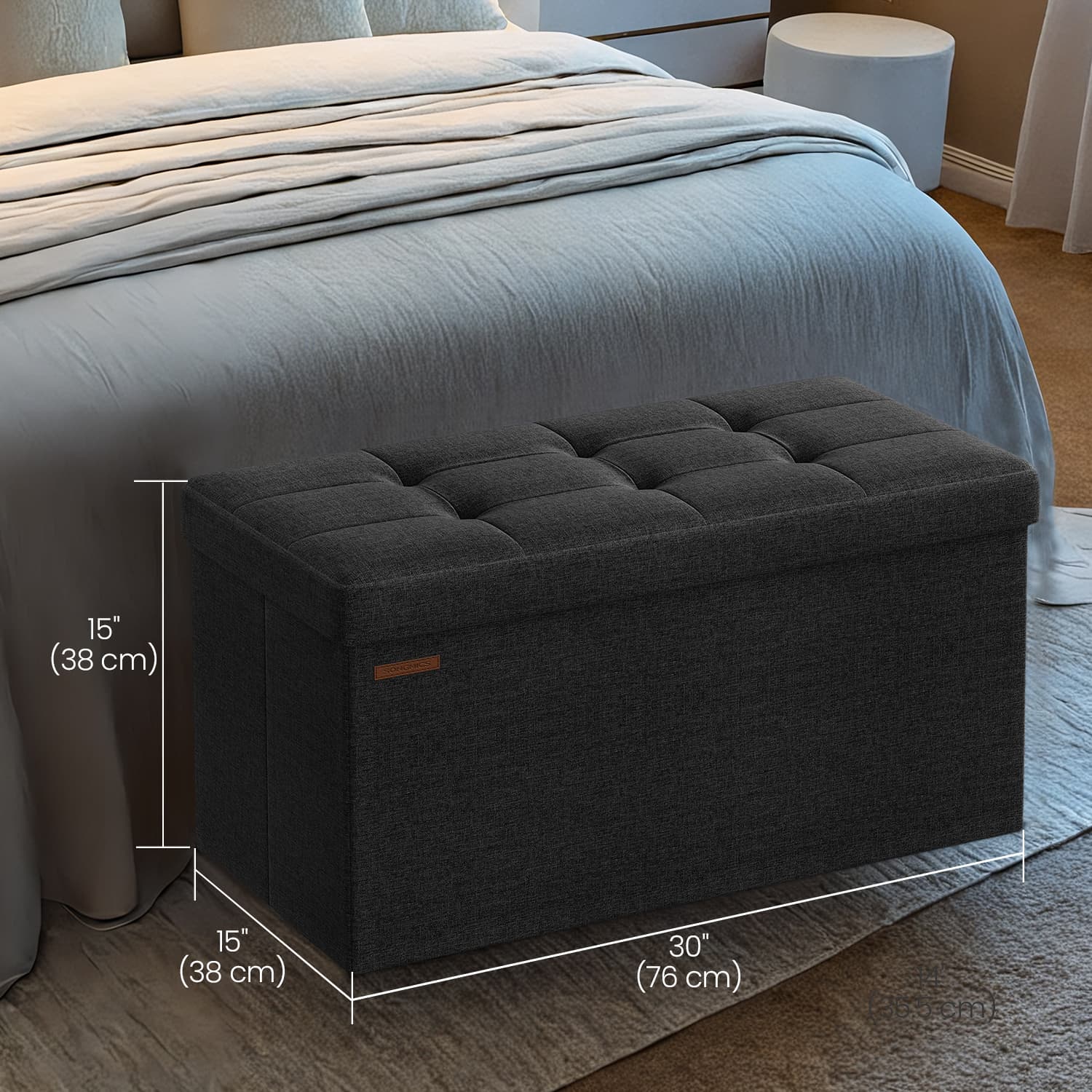 Bank met Opbergruimte – 38 x 76 x 38 cm – Zitkist – Compact Model