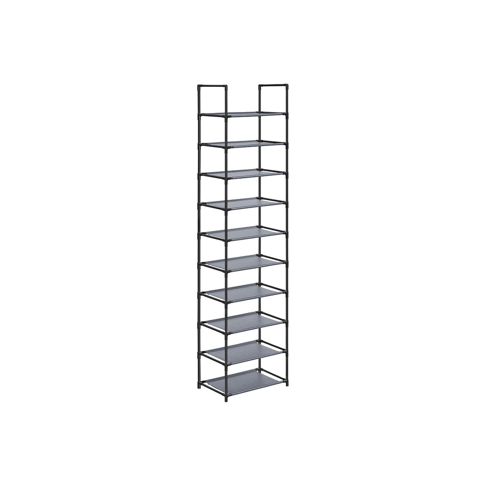 Schoenenrek – 10 niveaus – Eenvoudige montage – Ruimtebesparend – 45 x 28 x 173 cm