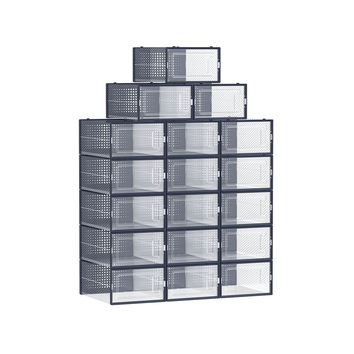 Schoenendozen – Stapelbaar en ventilatieopeningen – Transparant