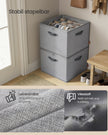 Schoenorganizer - 43 x 43 x 32 cm - voor maximaal 16 paar schoenen - verstelbare tussenschotten - stapelbaar - kleur: duifgrijs - maximum capaciteit: 18 kg