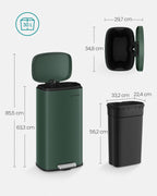 Keukenprullenbak – 30 liter – vintage groen