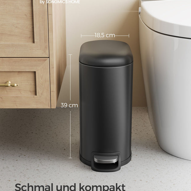 Vuilnisbak – 10 L – met uitneembare binnenemmer – 34,5 x 18,5 x 39 cm – Handsfree bediening