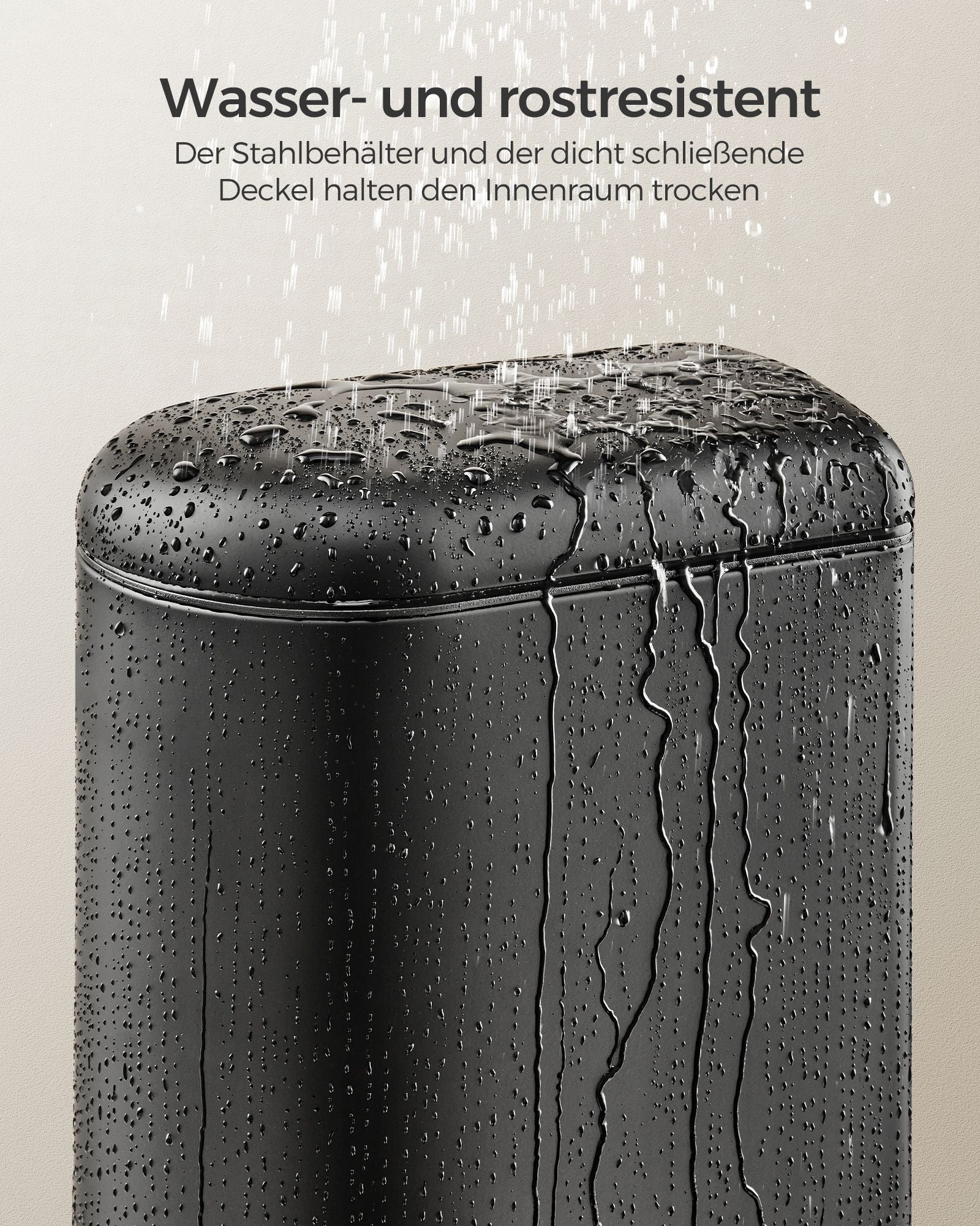 Vuilnisbak – 10 L – met uitneembare binnenemmer – 34,5 x 18,5 x 39 cm – Handsfree bediening