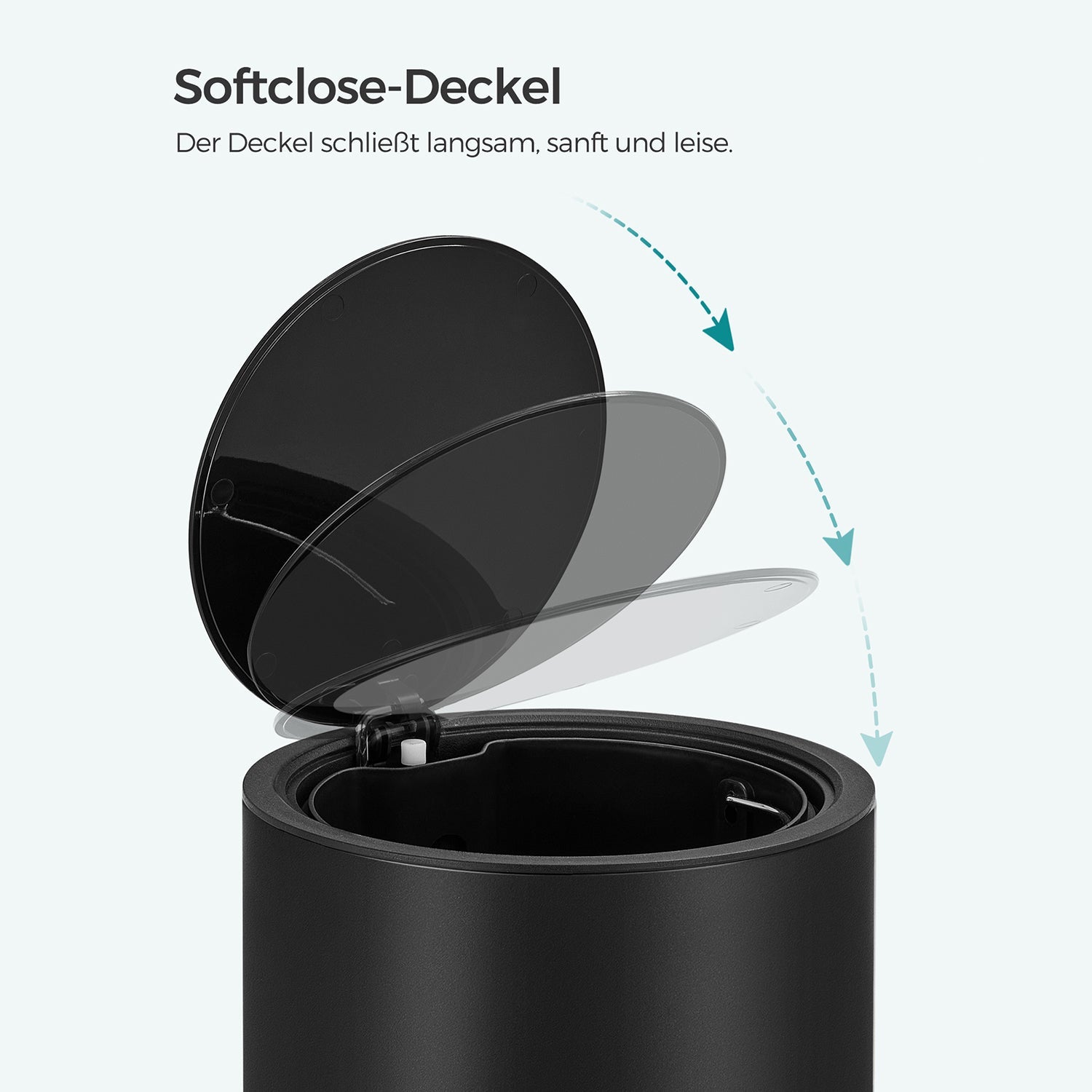 Vuilnisbak met 3 L inhoud – Met uitneembare binnenemmer – Hygiënisch voetpedaal – Softclose deksel