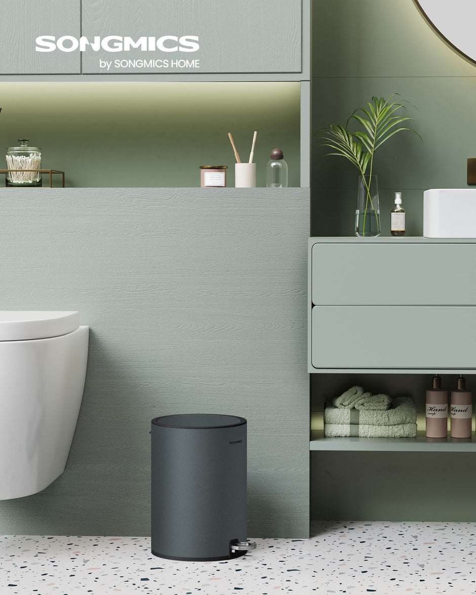 Vuilnisbak met 3 L inhoud – Met uitneembare binnenemmer – Hygiënisch voetpedaal – Softclose deksel