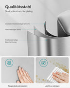 Prullenbak – Stalen pedaalemmer met deksel – 30 L – Wit