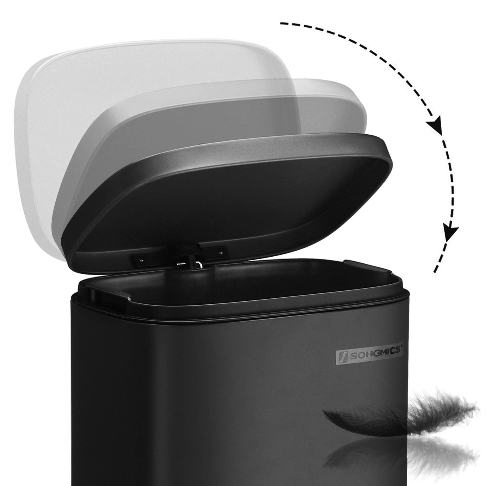 Afvalemmer - 30 L - Pedaalemmer - Softclose - Geurloos - Zwart