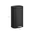 Afvalemmer - 30 L - Pedaalemmer - Softclose - Geurloos - Zwart