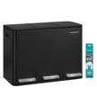 Afvalbak - 62 x 35,3 x 45,5 cm - 3 x 15 liter - 3 compartimenten - Roestvrij staal en PP-kunststof - Zwart - 7,2 kg