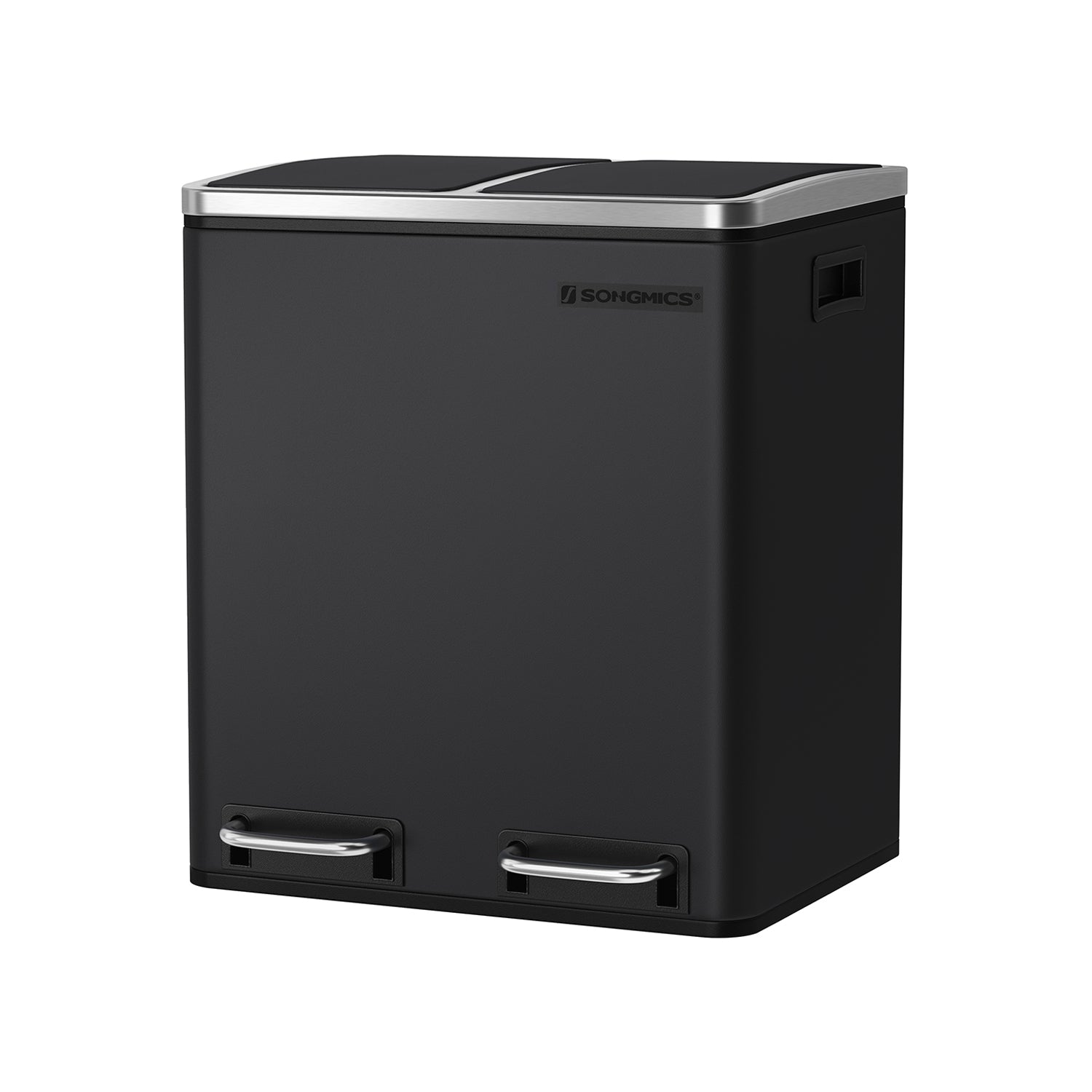 Afvalemmer – Pedaalemmer met afvalscheiding – 2 x 15 L – Zwart