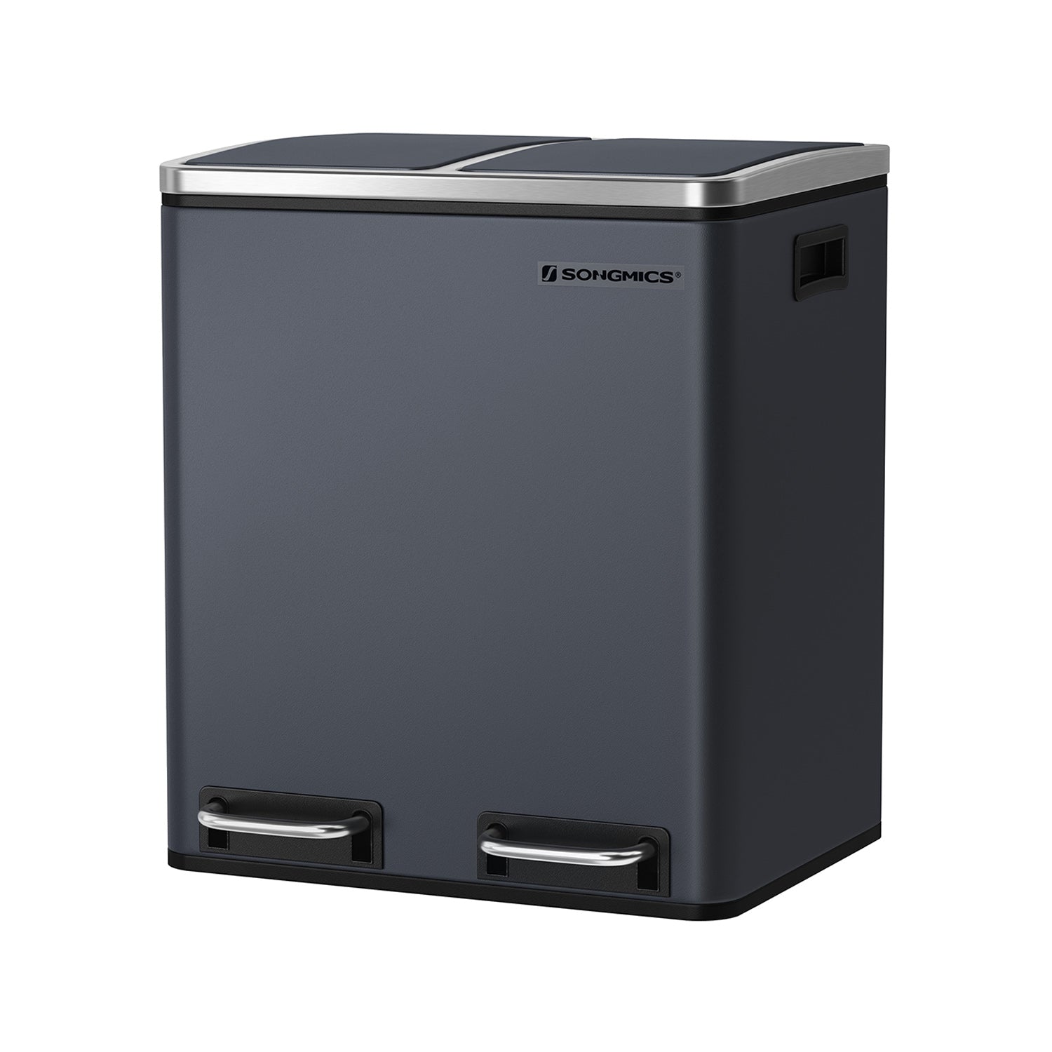 Afvalemmer – Pedaalemmer met afvalscheiding – 2 x 15 L – Zwart