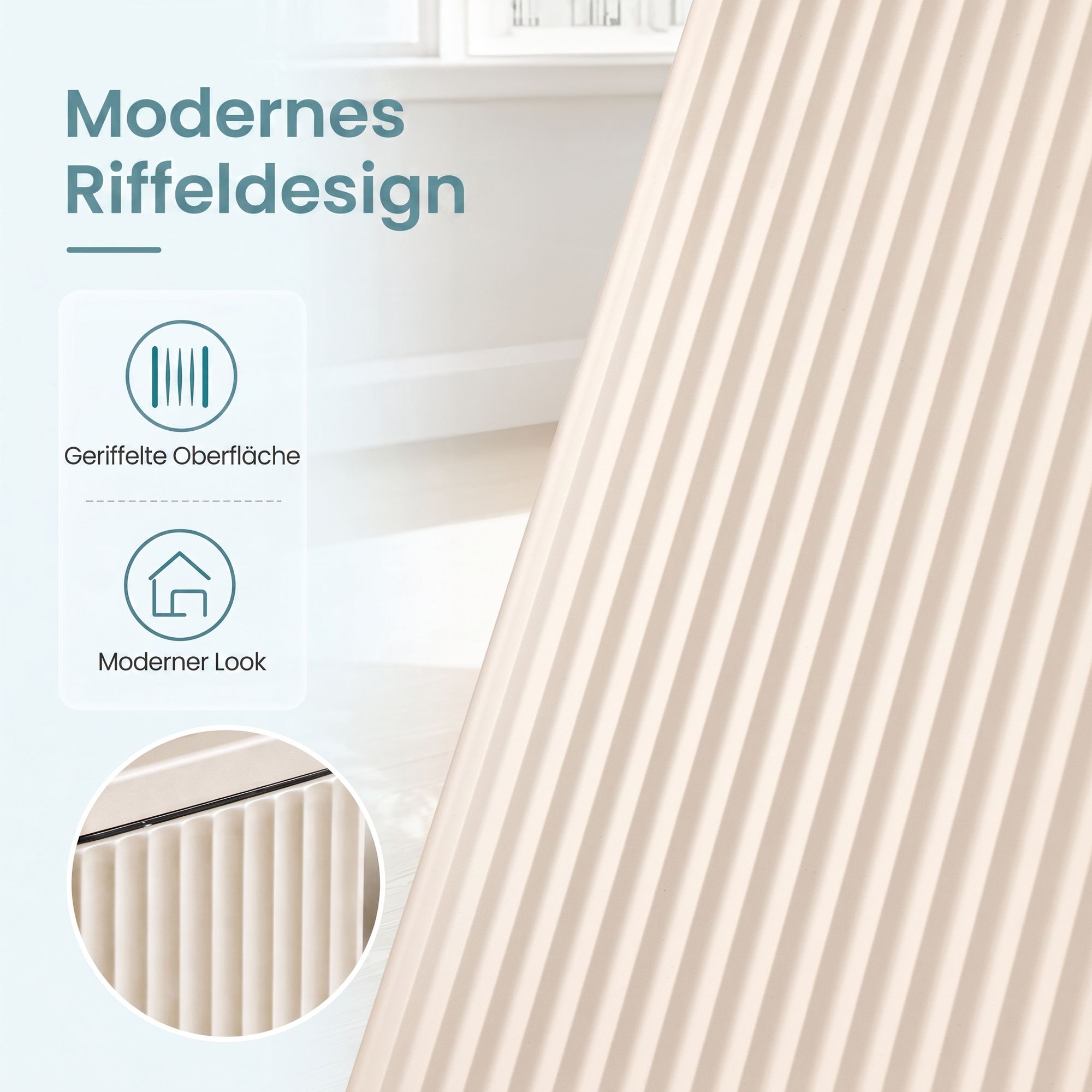 Pedaalemmer - Met Softclose-deksel en Uitneembare Binnenemmer - Beige - 33,6 x 29,8 x 59,5 cm
