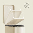 Pedaalemmer - 50 Liter - Soft-Close Deksel - Staal - Crème