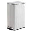 Pedaalemmer - 50 Liter - Soft-Close Deksel - Staal - Wit
