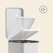 Pedaalemmer - 50 Liter - Soft-Close Deksel - Staal - Wit