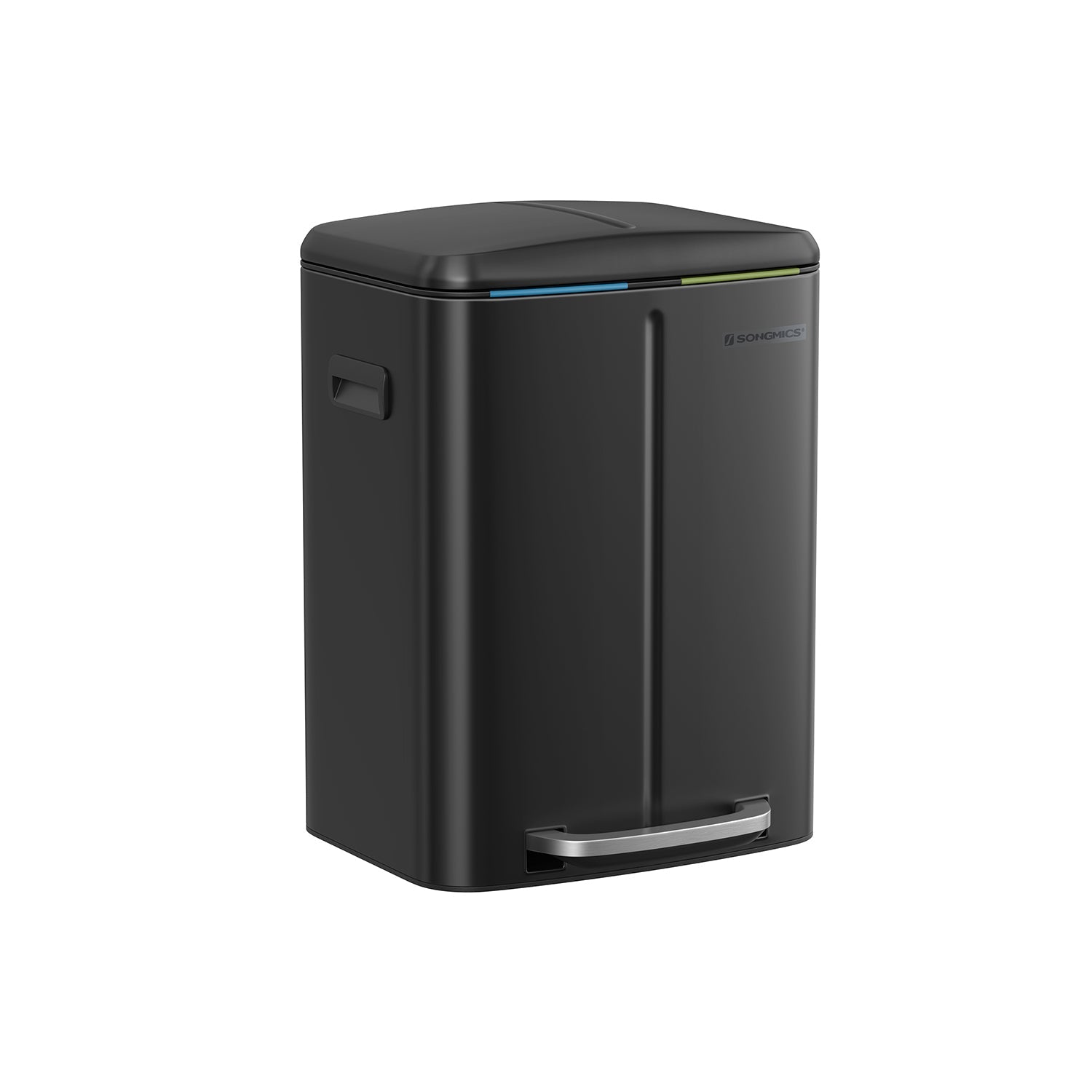 Keukenprullenbak – 2 × 20 L – met softclose deksel – groengrijs