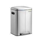 Afvalemmer met 2 vakken – Pedaalbediening – Wit