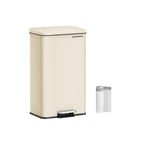 Keukenprullenbak Met Deksel 40 Liter Zandbeige