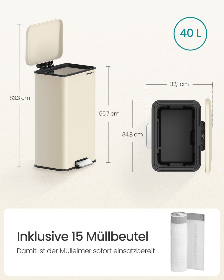 Vuilnisbak met Soft Close-systeem – Inclusief 15 vuilniszakken