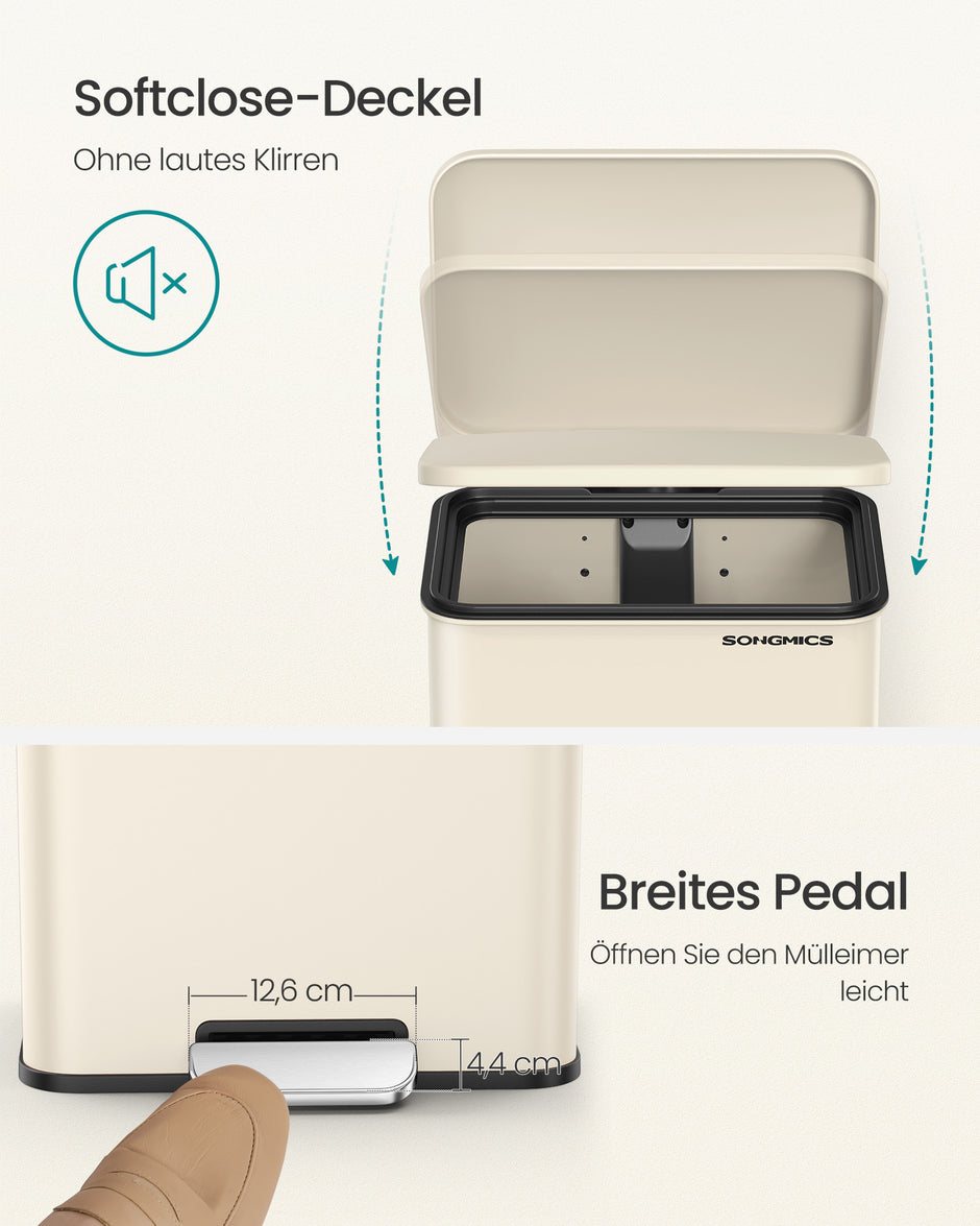 Vuilnisbak met Soft Close-systeem – Inclusief 15 vuilniszakken