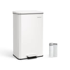 Keukenprullenbak Met Deksel 40 Liter Zandbeige